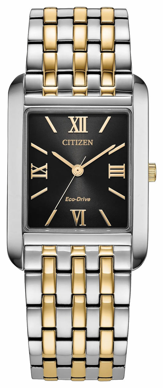 Citizen Sale - Addysen Black Dial Stainless Steel Bracelet BJ6574-59E