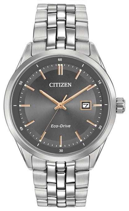 Citizen Quality - Corso - Men's Eco-Drive BM7251-53H Silver Gray Dial Watch