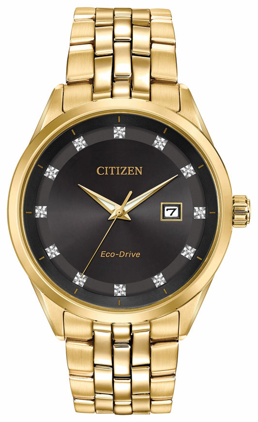 Citizen Best Seller - Corso - Men's Eco-Drive BM7252-51G Steel Black Dial Watch