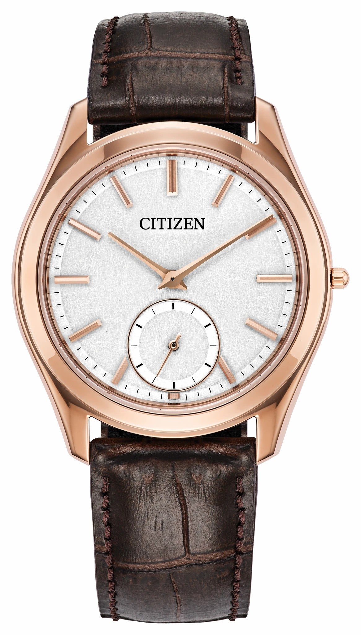 Citizen Hot Sale - Eco-Drive One White Dial Crocodile Strap AQ5024-07A
