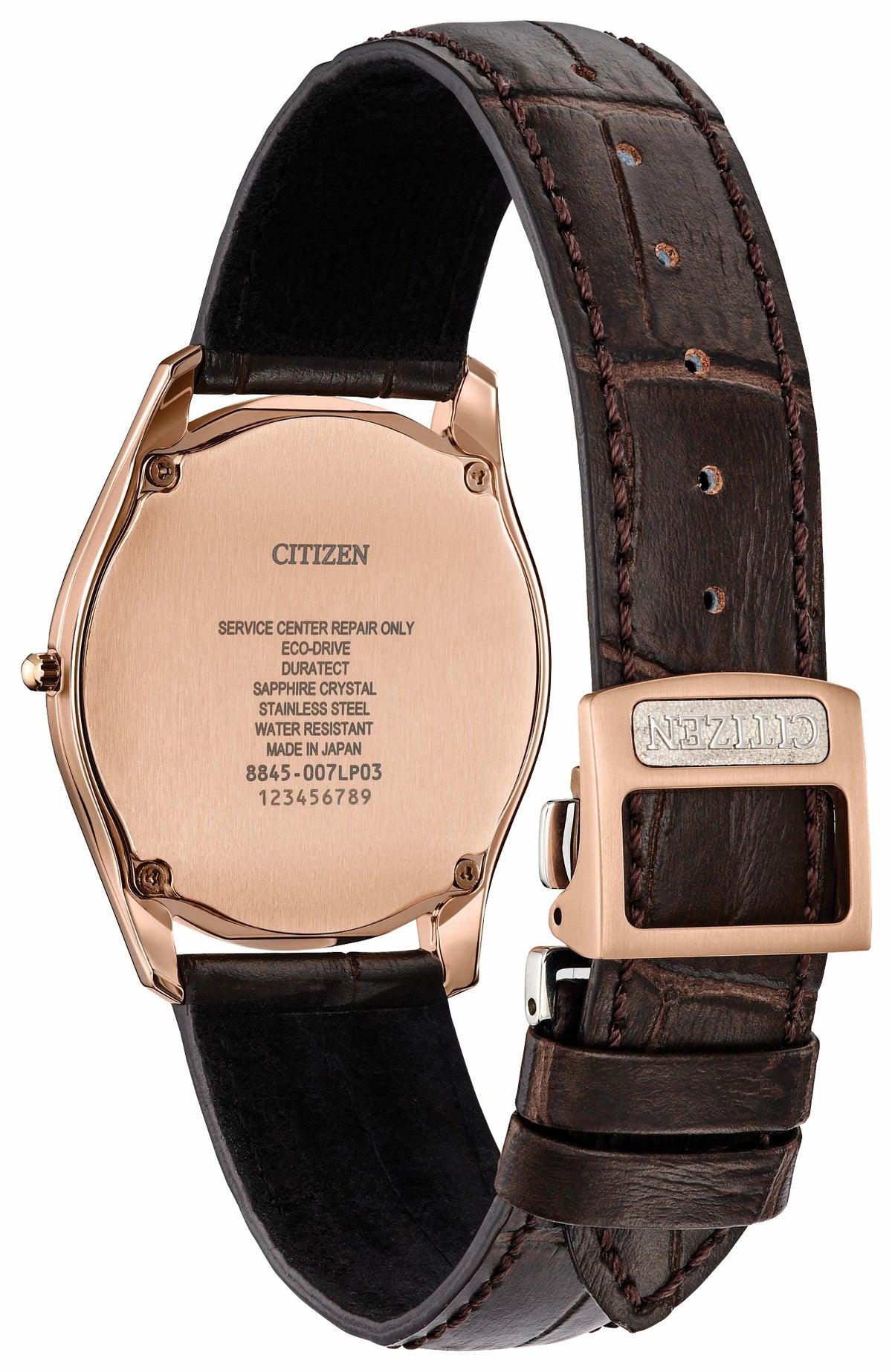 Citizen Hot Sale - Eco-Drive One White Dial Crocodile Strap AQ5024-07A