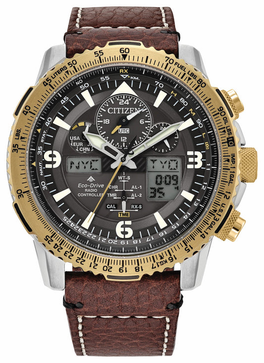 Citizen Essential - Promaster Skyhawk A-T Gray Dial Leather Strap JY8084-09H