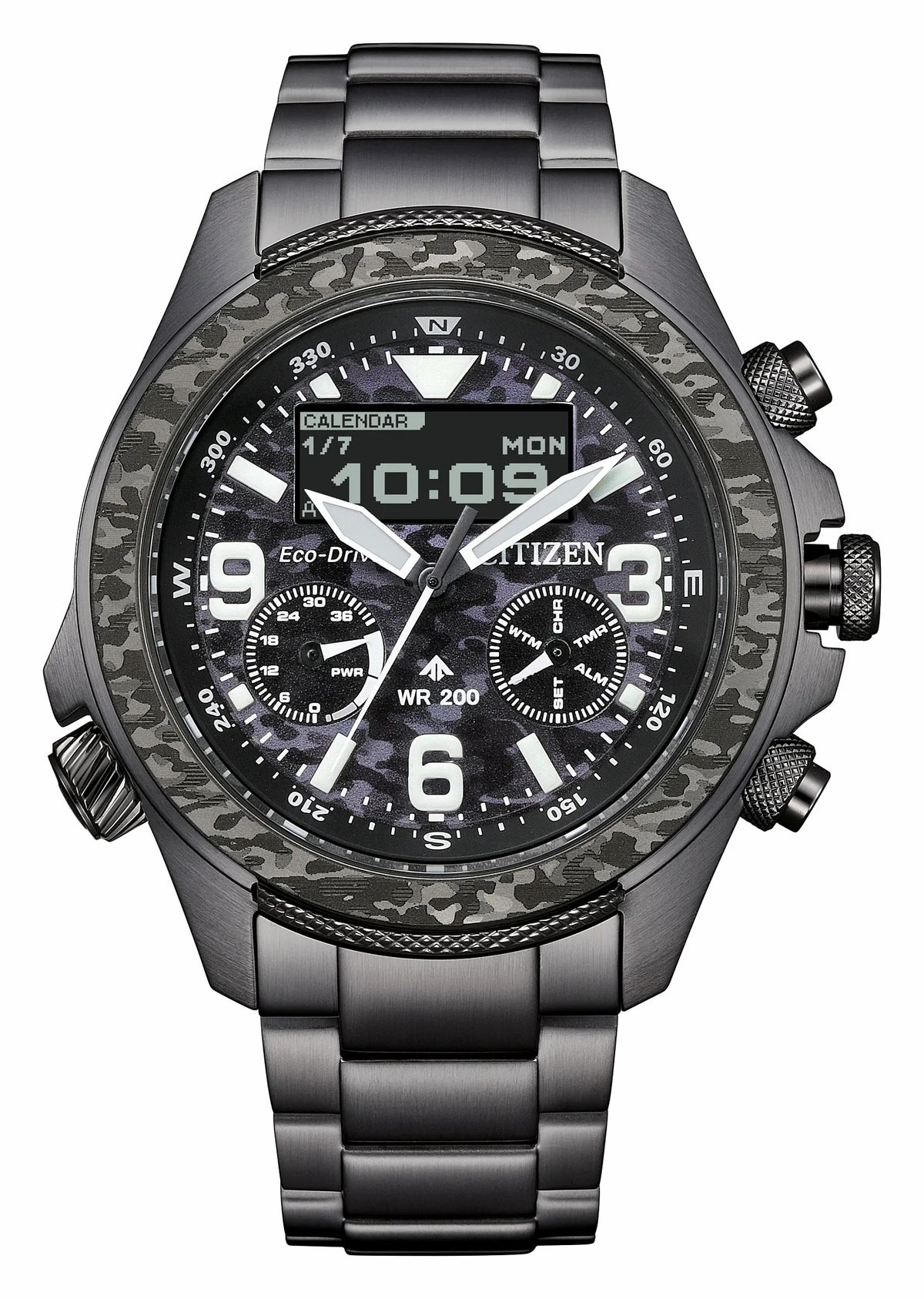 Citizen Deals - Promaster Land U822 Black Dial Stainless Steel Bracelet JV1008-63E