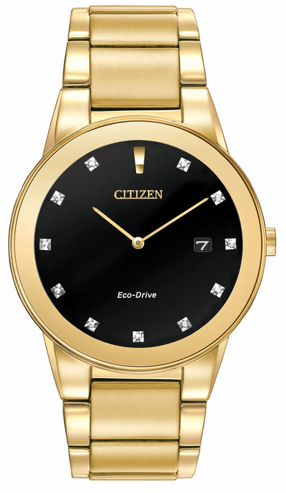 Citizen Premium - Axiom - Men's Eco-Drive AU1062-56G 11 Diamond Dial Watch