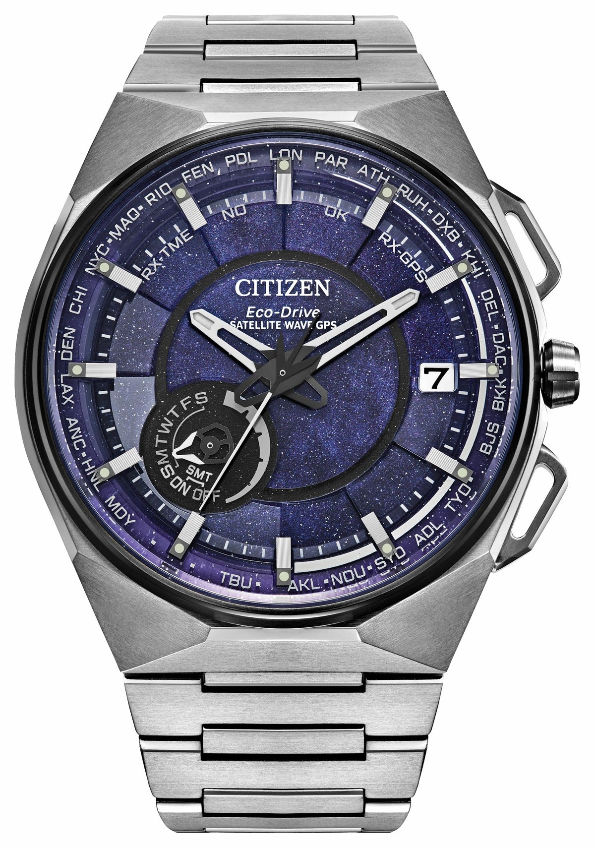 Citizen Featured - Satellite Wave X Blue Dial Super Titanium Bracelet CC3097-52L
