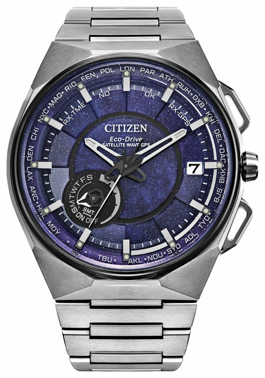 Citizen Featured - Satellite Wave X Blue Dial Super Titanium Bracelet CC3097-52L