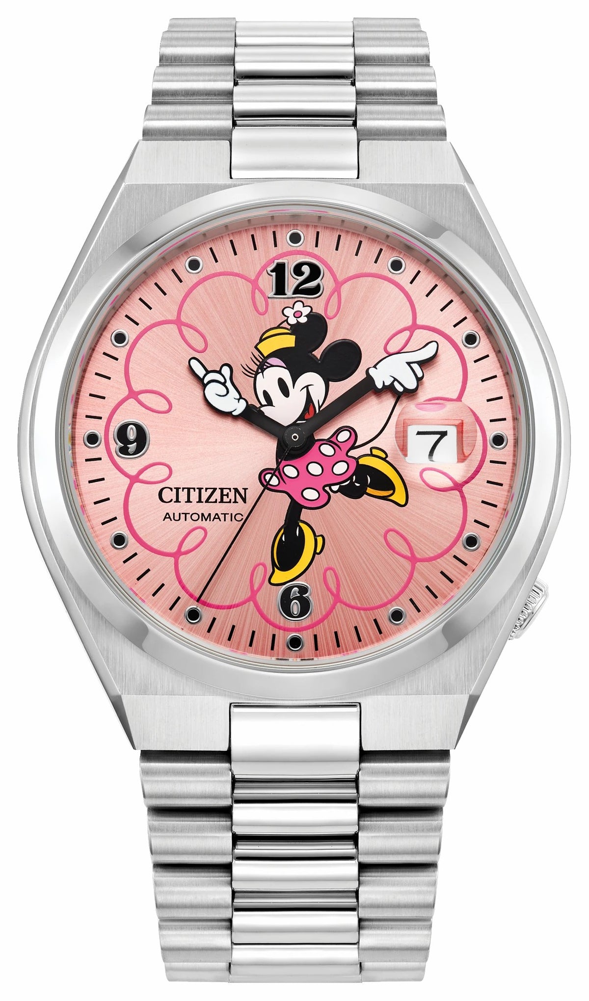 Citizen Great Value - TSUYOSA Minnie Mouse Pink Dial Stainless Steel Bracelet NJ0156-50W