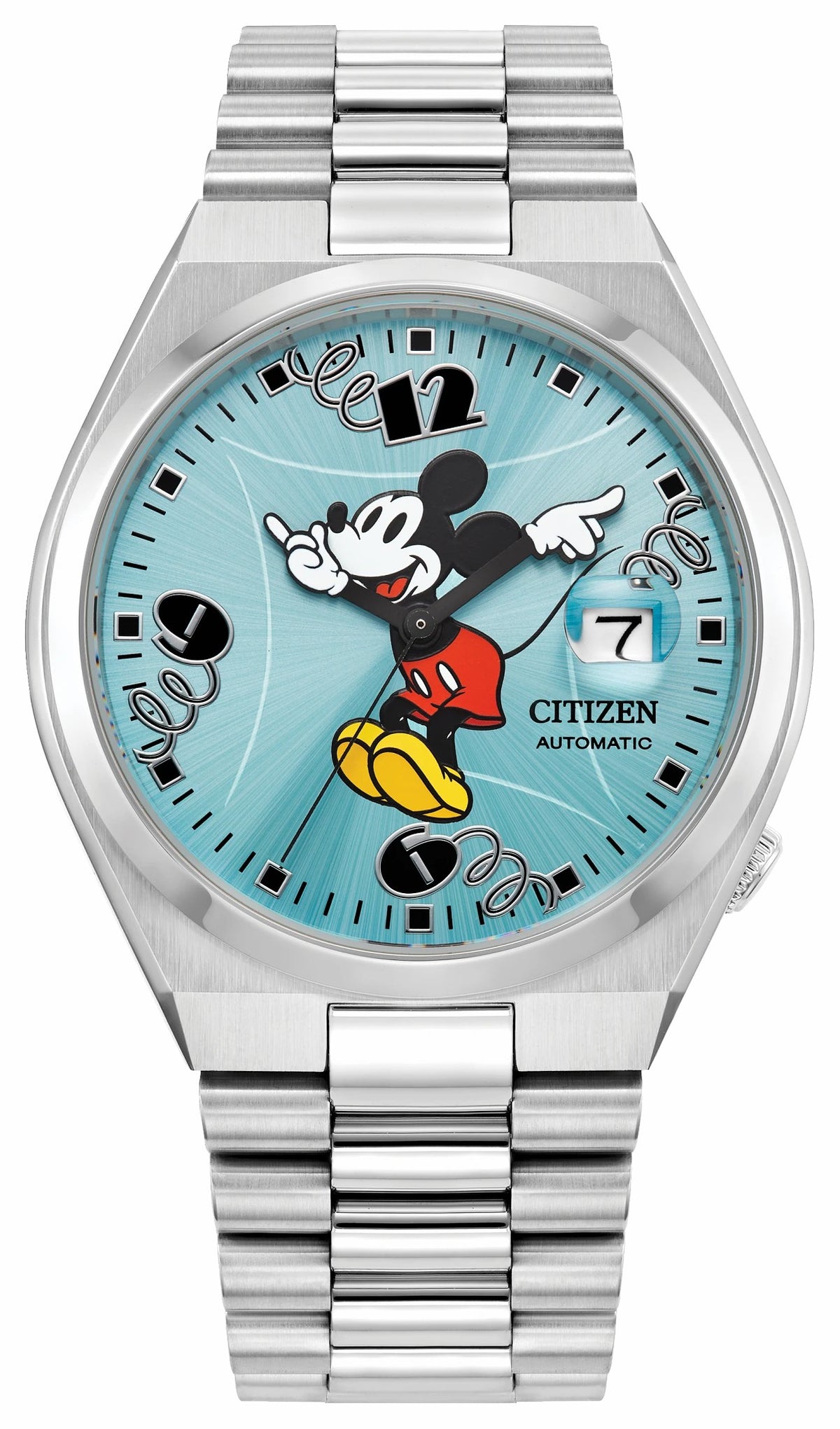 Citizen Special Offer - TSUYOSA Mickey Mouse Blue Dial Stainless Steel Bracelet NJ0156-50L
