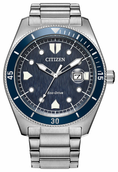 Citizen Special Offer - Terra Force Blue Dial Stainless Steel Bracelet AW1886-59L