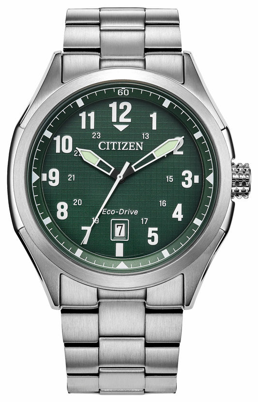 Citizen Smart Buy - Terra Force Green Dial Stainless Steel Bracelet AW1890-51X