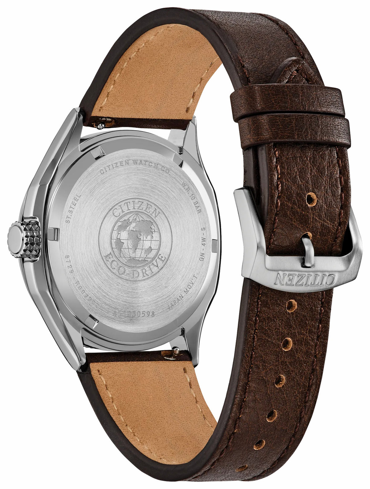 Citizen Best Price - Terra Force Silver-Tone Dial Leather Strap AW1890-19B