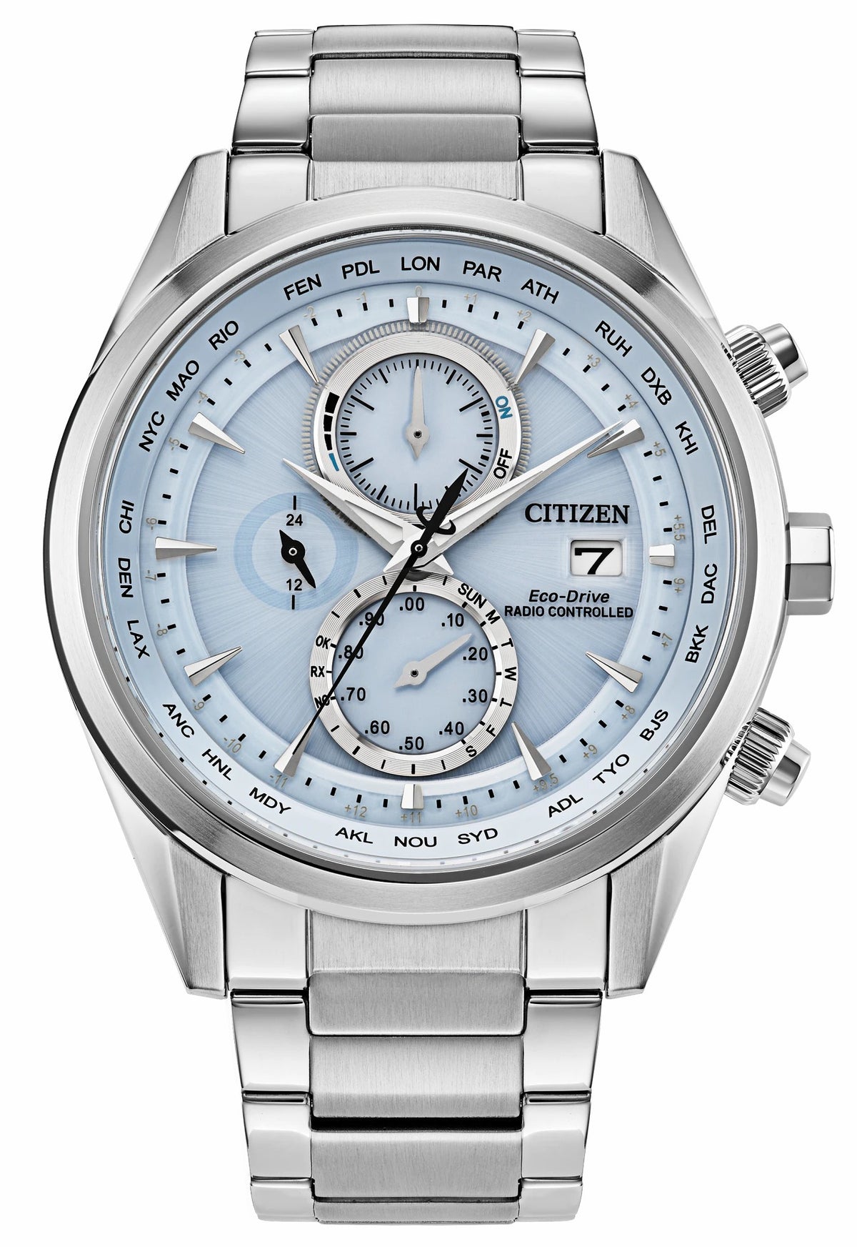 Citizen Trusted - Sport Luxury Light Blue Dial Stainless Steel Bracelet AT8260-51M