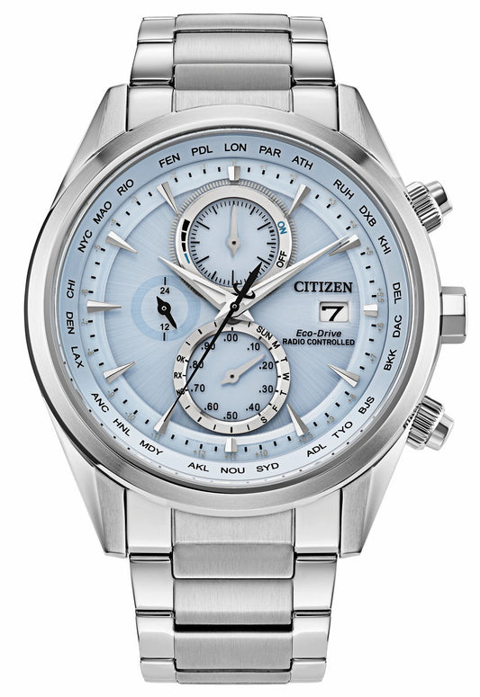 Citizen Trusted - Sport Luxury Light Blue Dial Stainless Steel Bracelet AT8260-51M