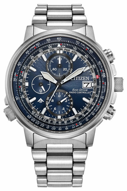 Citizen New - Promaster Navihawk A-T Blue Dial Stainless Steel Bracelet AT8300-58L