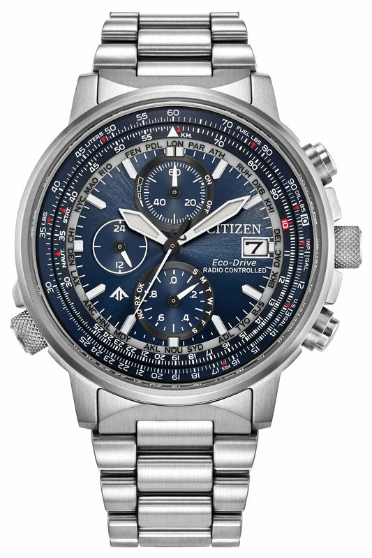 Citizen New - Promaster Navihawk A-T Blue Dial Stainless Steel Bracelet AT8300-58L