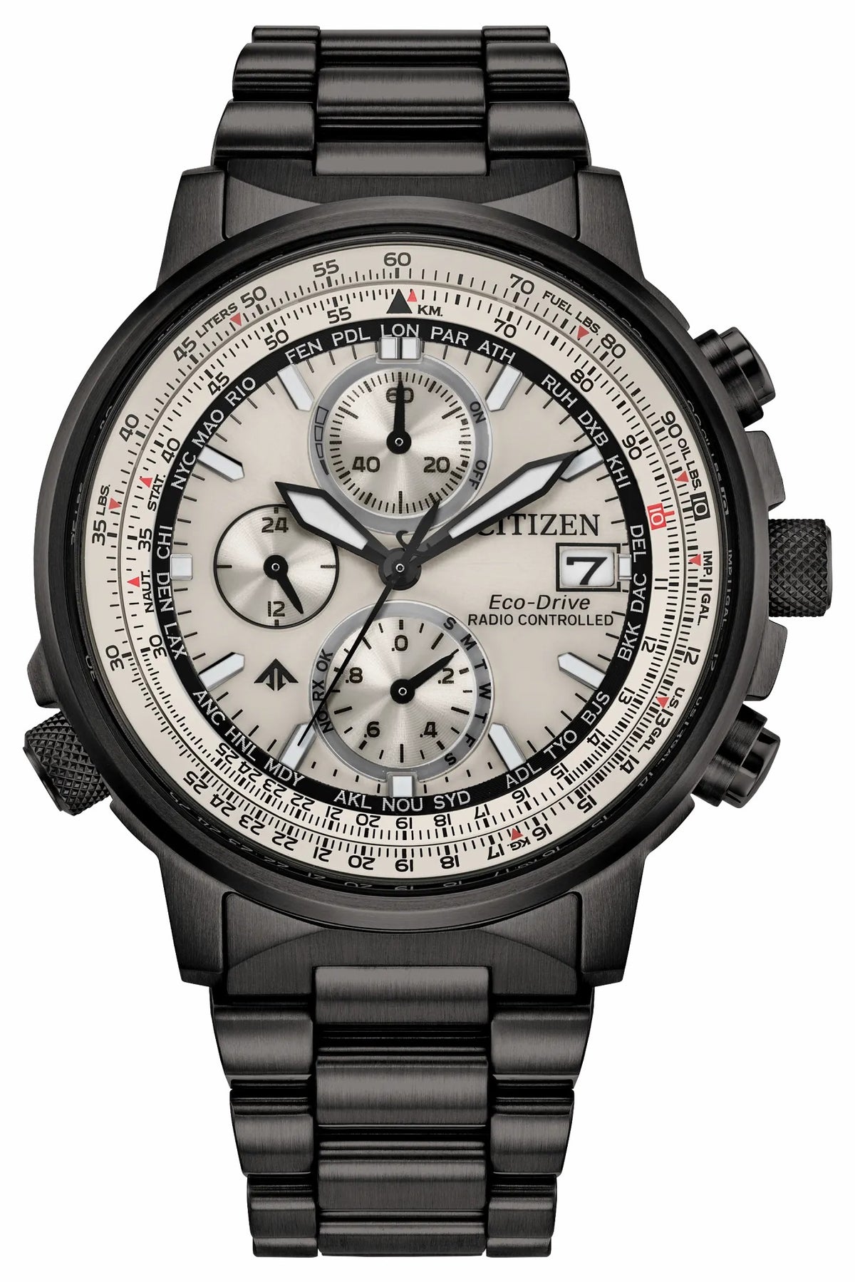 Citizen Deals - Promaster Navihawk A-T Silver-Tone Dial Stainless Steel Bracelet AT8304-57A