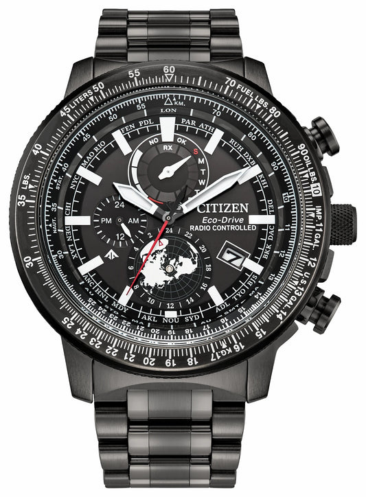 Citizen Quality - Promaster Geo Trekker Black Dial Stainless Steel Bracelet BY3005-56G