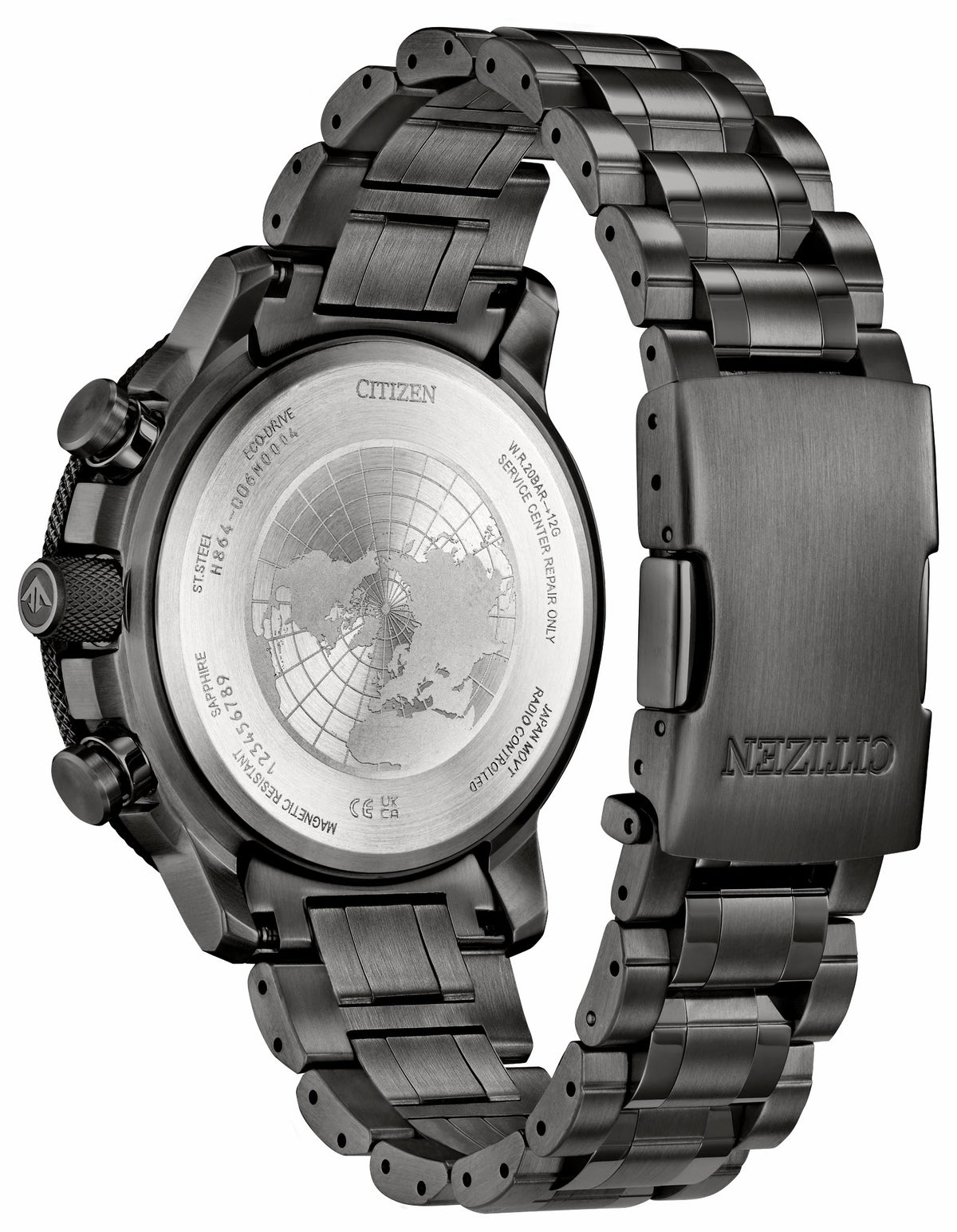 Citizen Quality - Promaster Geo Trekker Black Dial Stainless Steel Bracelet BY3005-56G