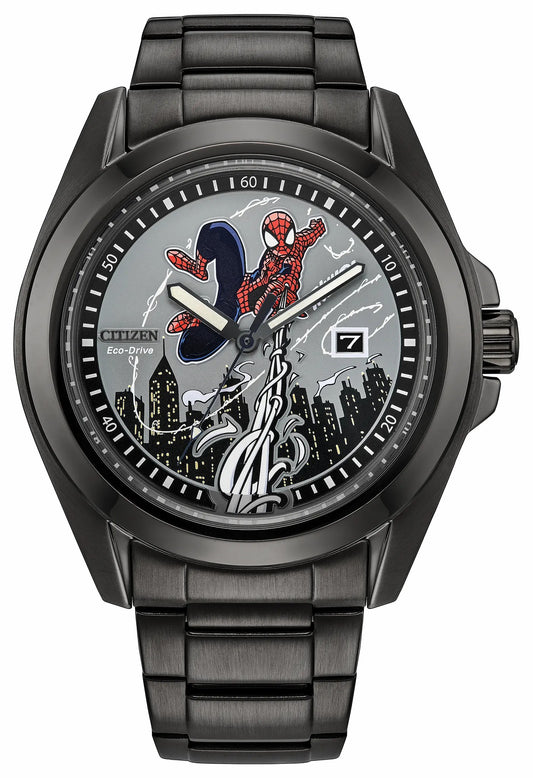 Citizen Trending - Spider-Man Swings Gray Dial Stainless Steel Bracelet AW1437-61W