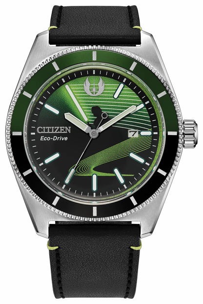 Citizen Deals - Luke Skywalker, Jedi Master Black Dial Leather Strap AW1910-48W