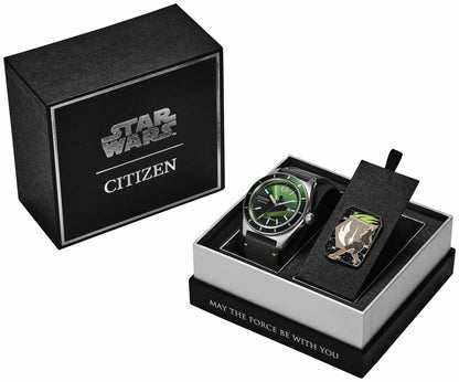 Citizen Deals - Luke Skywalker, Jedi Master Black Dial Leather Strap AW1910-48W