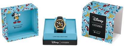 Citizen Smart Buy - Soaring High Mickey Mouse Black Dial Leather Strap AW1862-06W