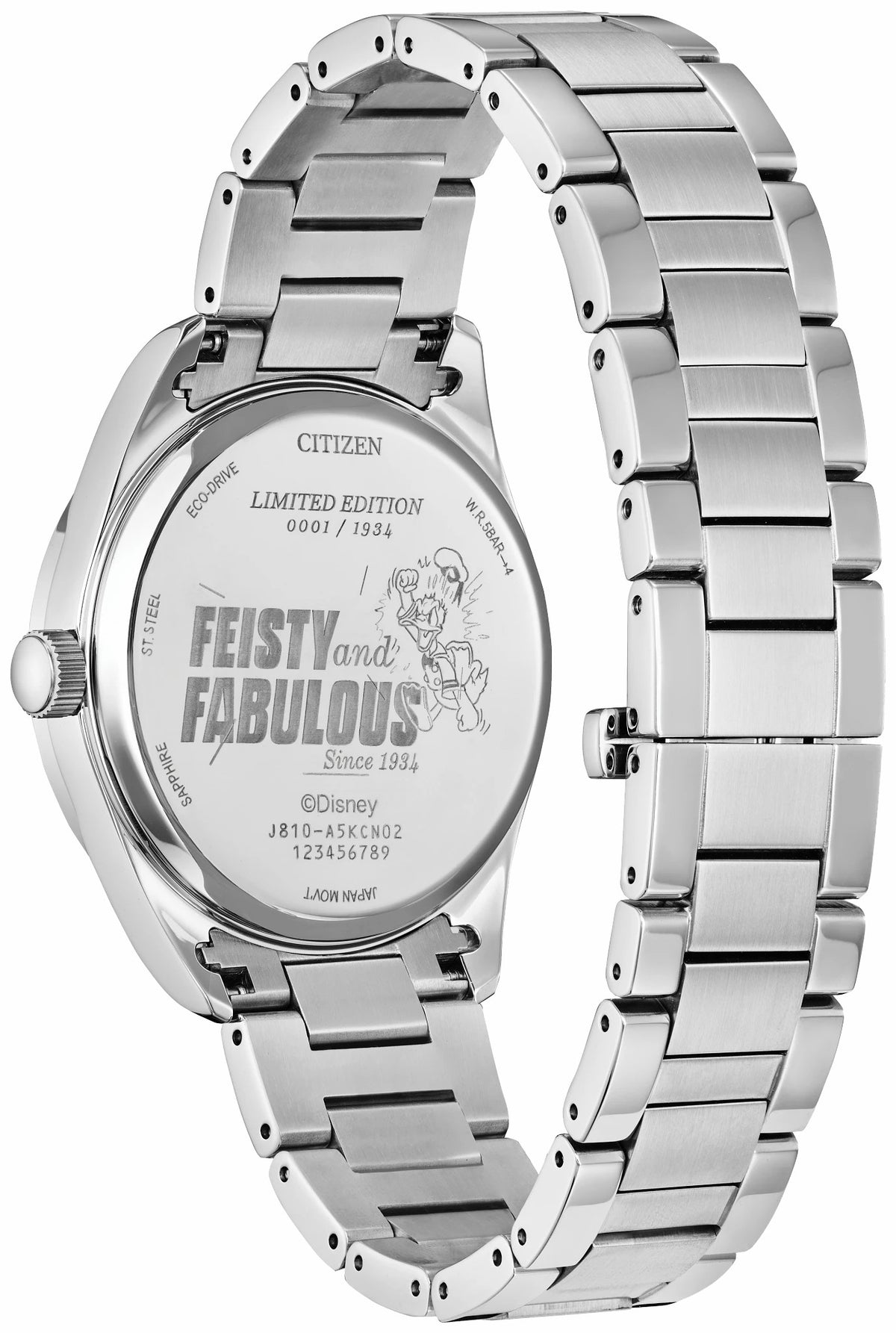 Citizen Best Seller - Feisty Donald Duck 90th Anniversary Blue Dial Stainless Steel Bracelet AW1691-66W