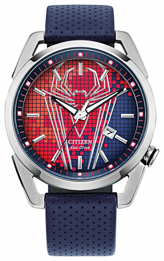 Citizen Premium - Spider-Man Red Dial Leather Strap AW1680-03W