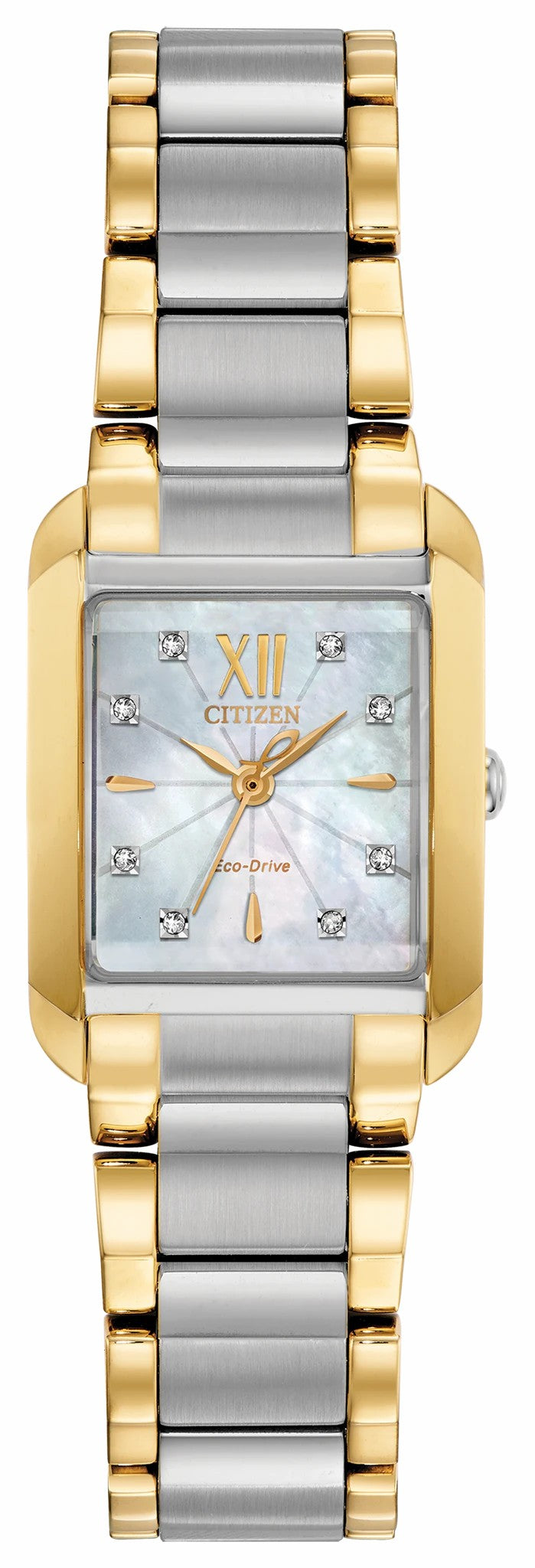 Citizen Classic - Citizen L Ladies Eco-Drive Gold White Dial Stainless Steel Watch