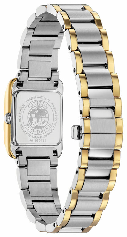 Citizen Classic - Citizen L Ladies Eco-Drive Gold White Dial Stainless Steel Watch