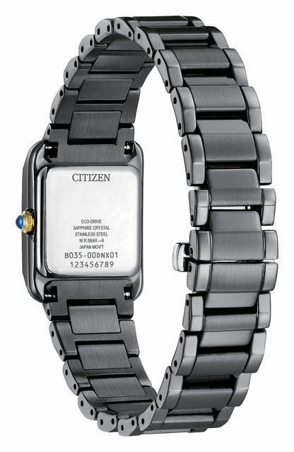 Citizen Exclusive - Citizen L Bianca LIGHT in BLACK Black Dial Stainless Steel Bracelet EW5636-55E