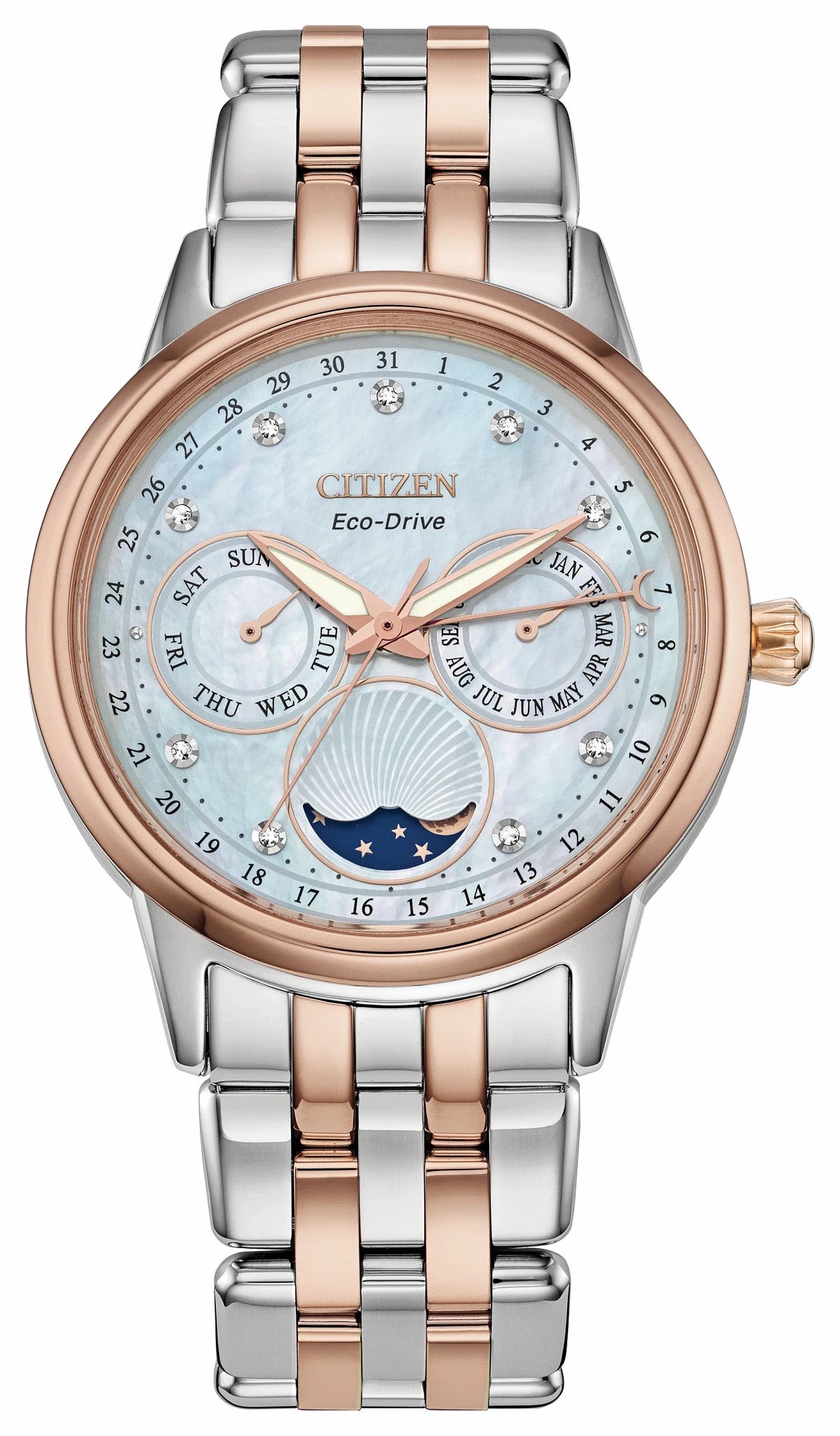 Citizen Discount - Calendrier White Dial Stainless Steel Bracelet FD0006-56D