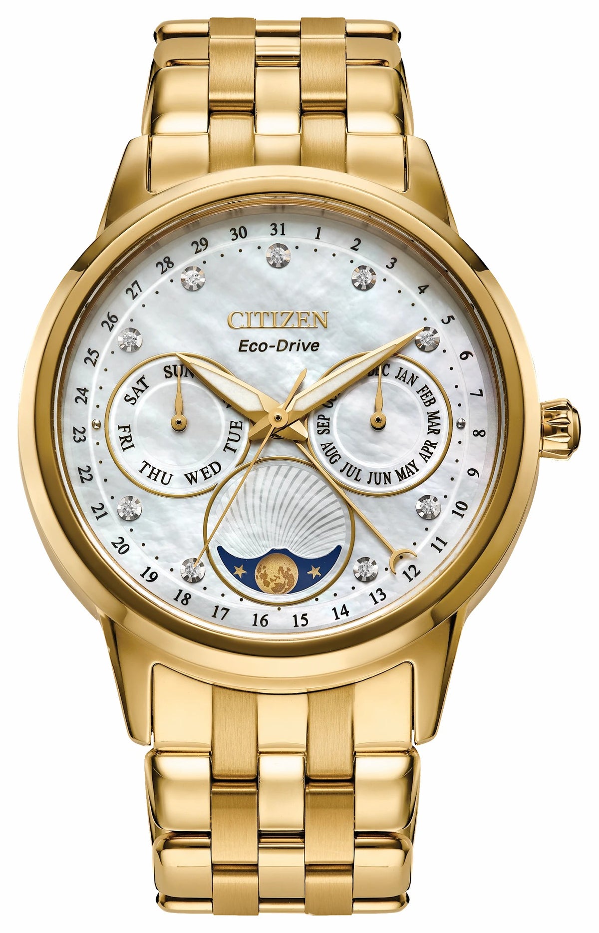 Citizen Everyday - Calendrier White Dial Stainless Steel Bracelet FD0002-57D
