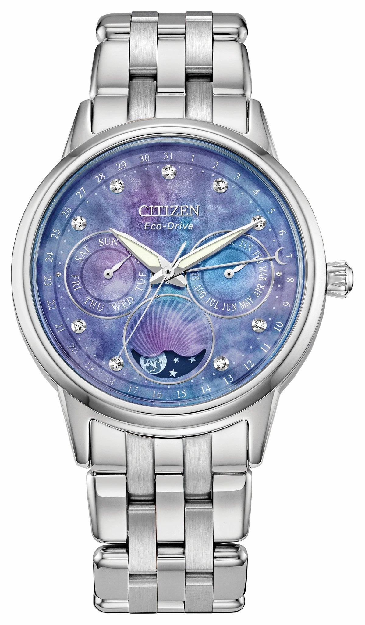 Citizen Premium - Calendrier Blue Dial Stainless Steel Bracelet FD0000-52N