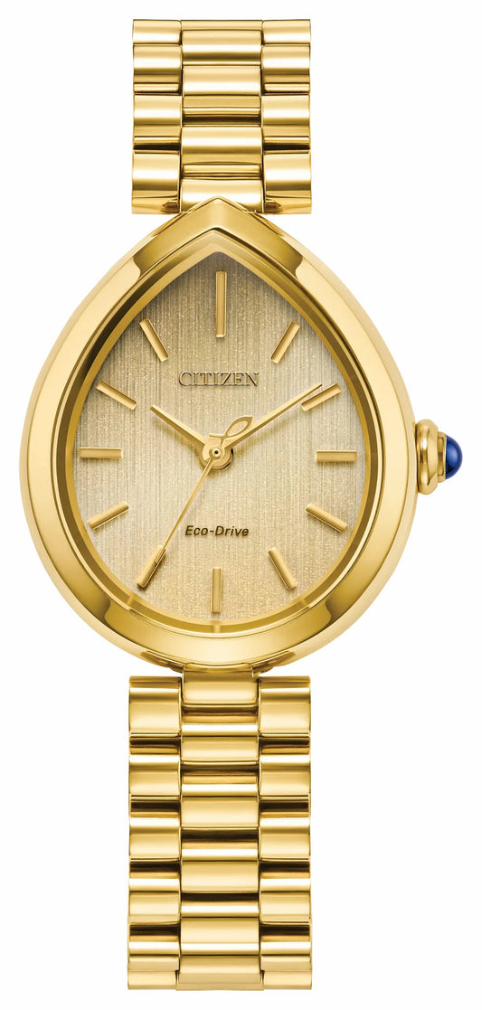 Citizen Hot Sale - Citizen L Rainell Gold-Tone Dial Stainless Steel Bracelet EM1202-50P
