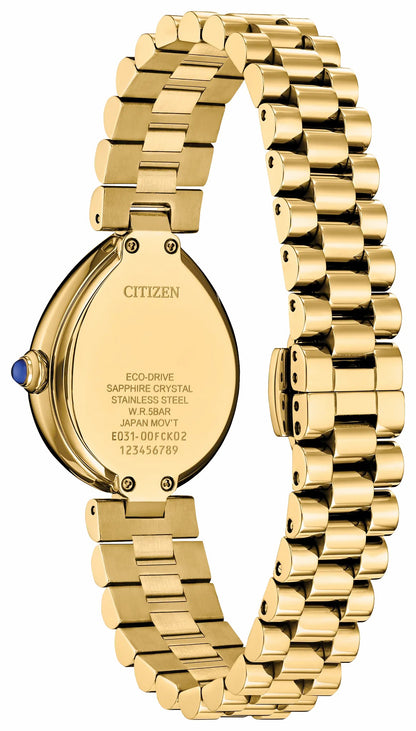 Citizen Hot Sale - Citizen L Rainell Gold-Tone Dial Stainless Steel Bracelet EM1202-50P