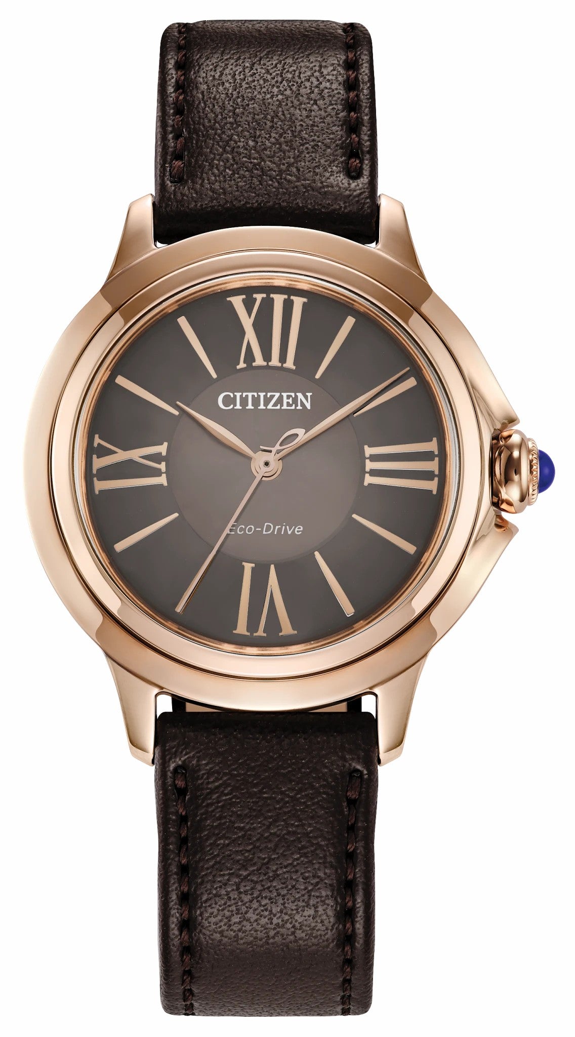 Citizen Discount - Citizen L Ceci Brown Dial Apple Leather Strap EM1163-09X