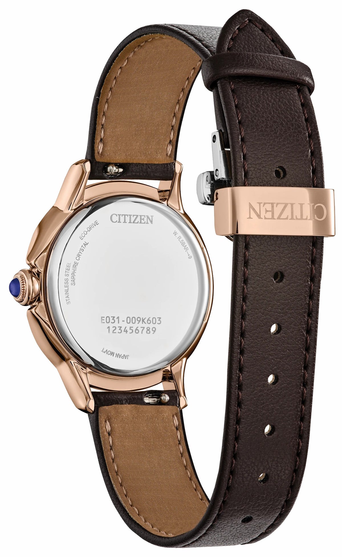 Citizen Discount - Citizen L Ceci Brown Dial Apple Leather Strap EM1163-09X