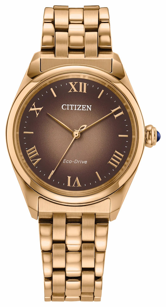 Citizen Value - Citizen L Classic Brown Dial Stainless Steel Bracelet EM1143-81Z