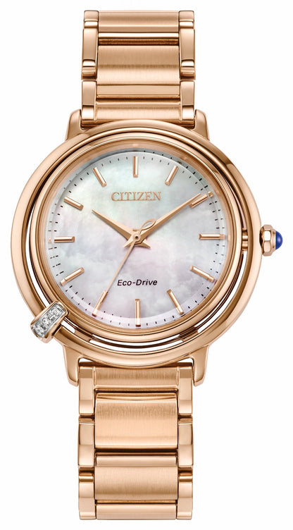 Citizen New - Citizen L Arcly White Dial Stainless Steel Bracelet EM1098-68D