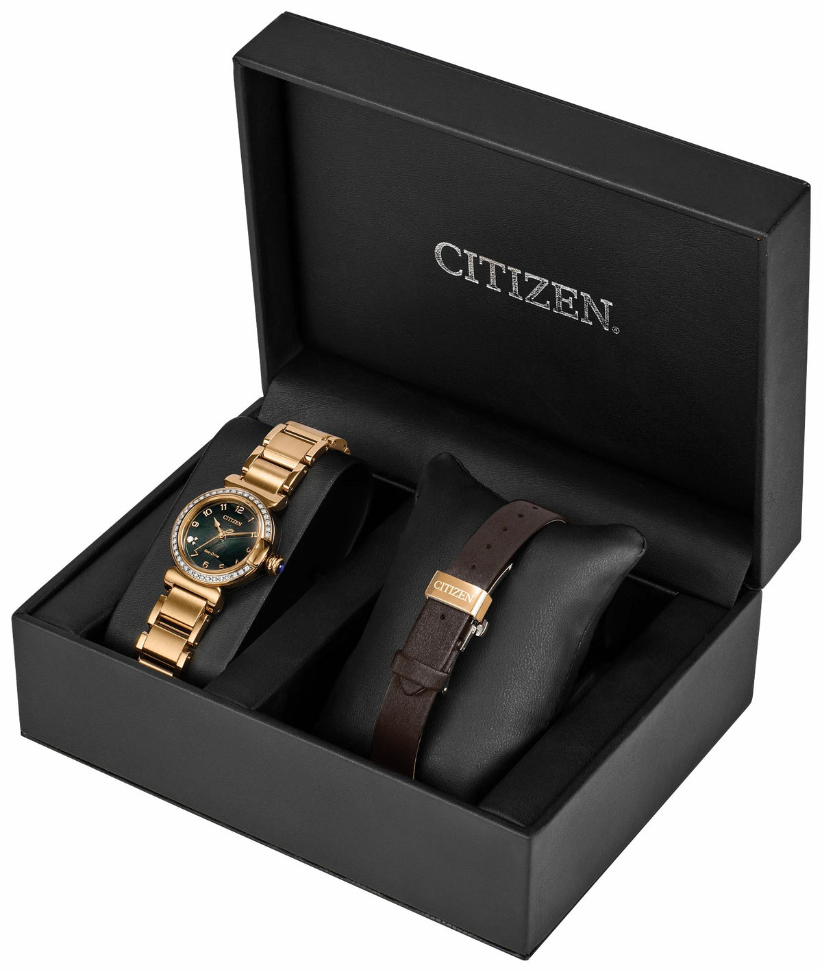 Citizen Latest - Citizen L Mae Green Dial Stainless Steel Bracelet EM1123-62X