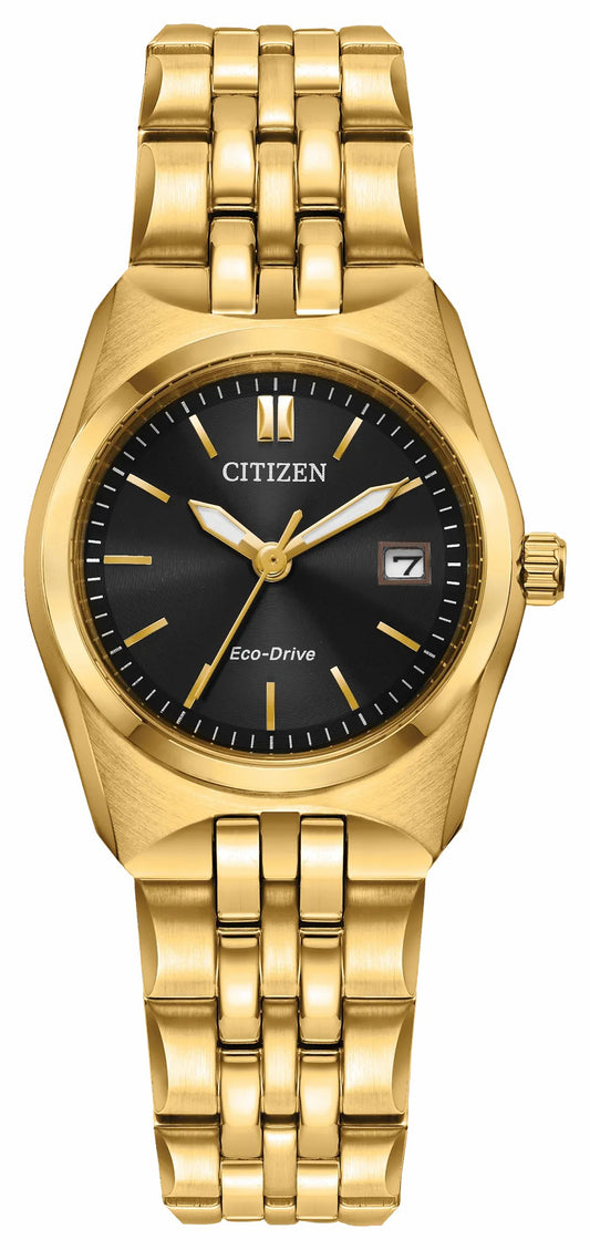 Citizen Best Seller - Corso Black Dial Stainless Steel Bracelet EW2293-56E