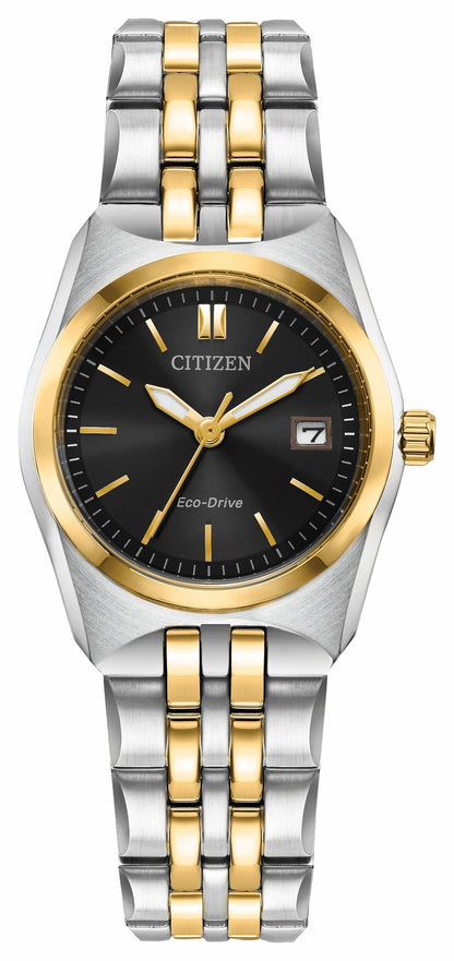 Citizen Best Seller - Corso Black Dial Stainless Steel Bracelet EW2299-50E