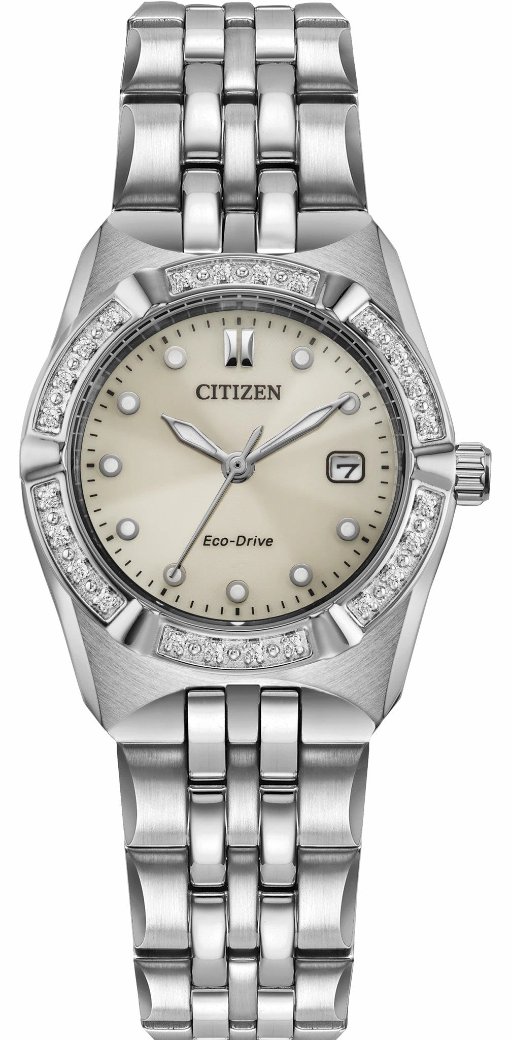 Citizen Trusted - Corso Diamond Taupe Dial Stainless Steel Bracelet EW2710-51X