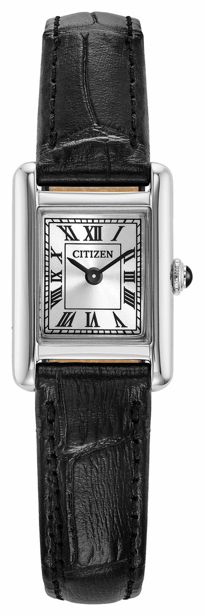 Citizen Trusted - Fio Roma Silver-Tone Dial Leather Strap EG2790-12A