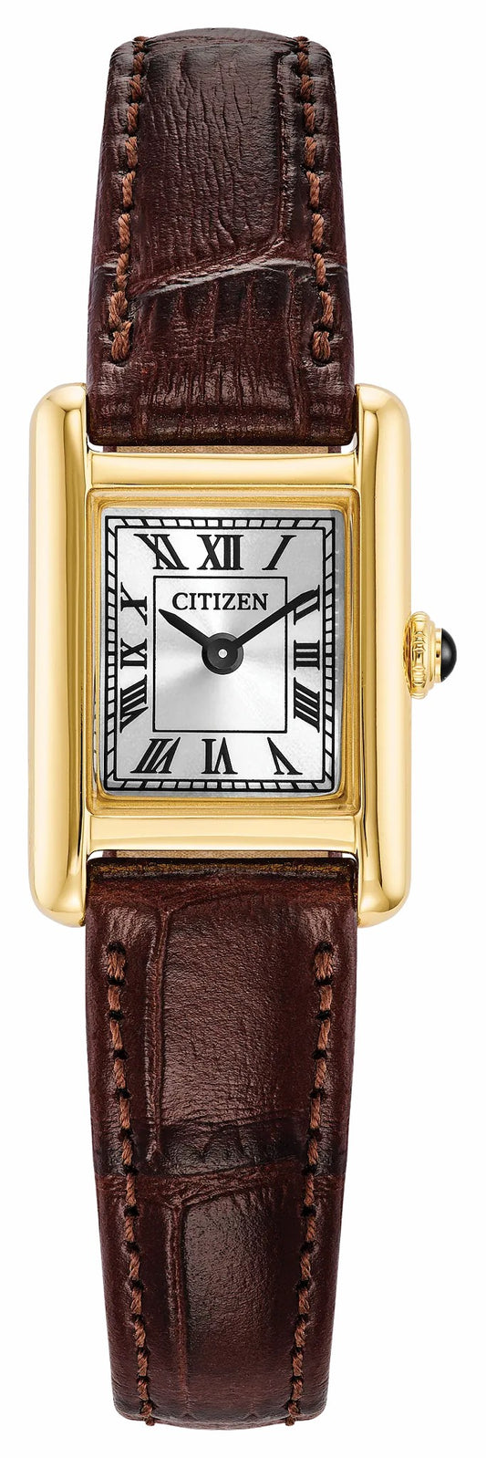 Citizen Value - Fio Roma Silver-Tone Dial Leather Strap EG2797-13A