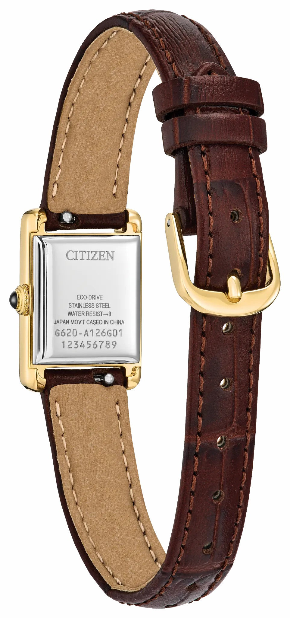 Citizen Value - Fio Roma Silver-Tone Dial Leather Strap EG2797-13A