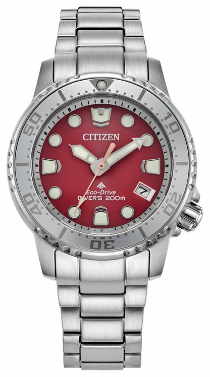 Citizen Popular - Promaster Dive Red Dial Stainless Steel Bracelet EO2027-50Z