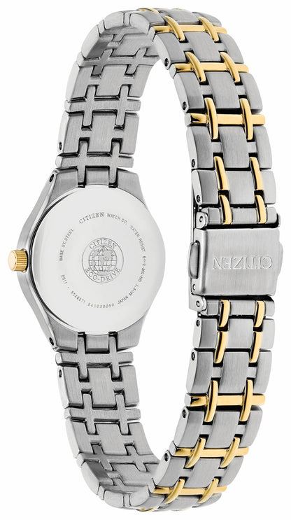 Citizen Recommended - Corso - Ladies Eco-Drive Two-Tone White Dial Date Watch