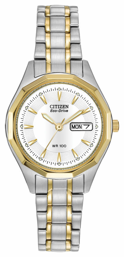 Citizen Featured - Corso - Ladies Eco-Drive Two-Tone Calendar Date Watch